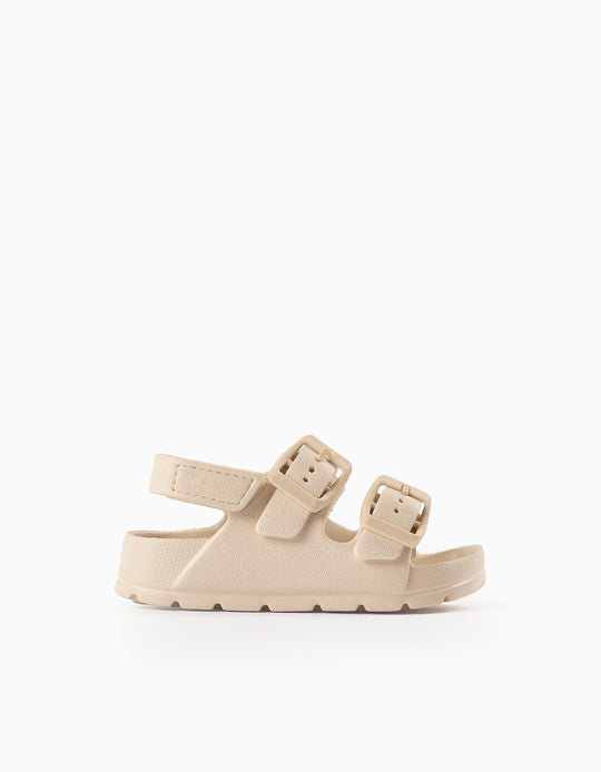 Light Rubber Sandals for Babies, Beige