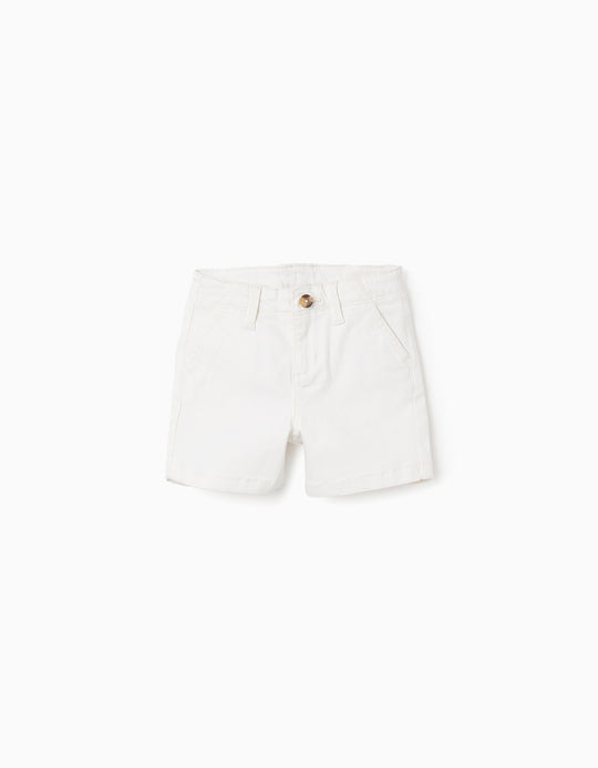 Chino Twill Shorts for Baby Boys, Beige