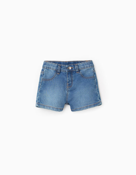 Denim Shorts for Baby Girls, Blue