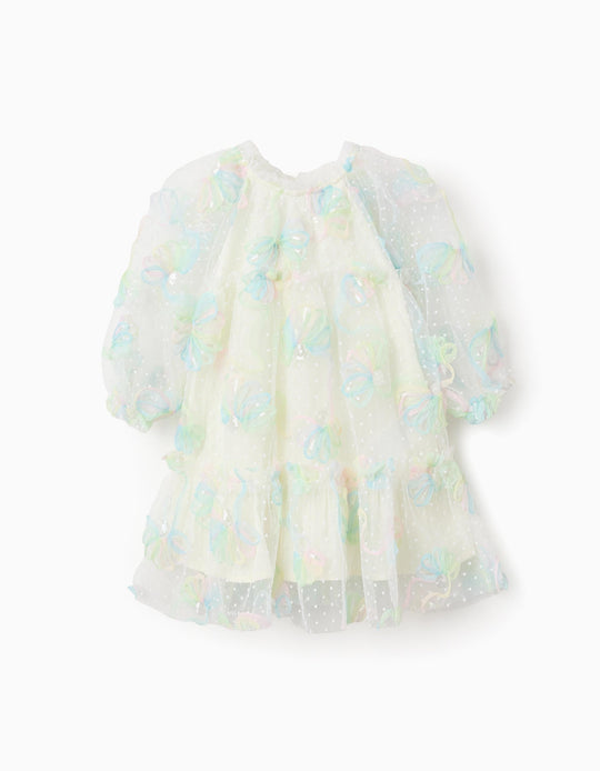 فستان تول مزين بالترتر للفتيات الرضع، متعدد الألوان