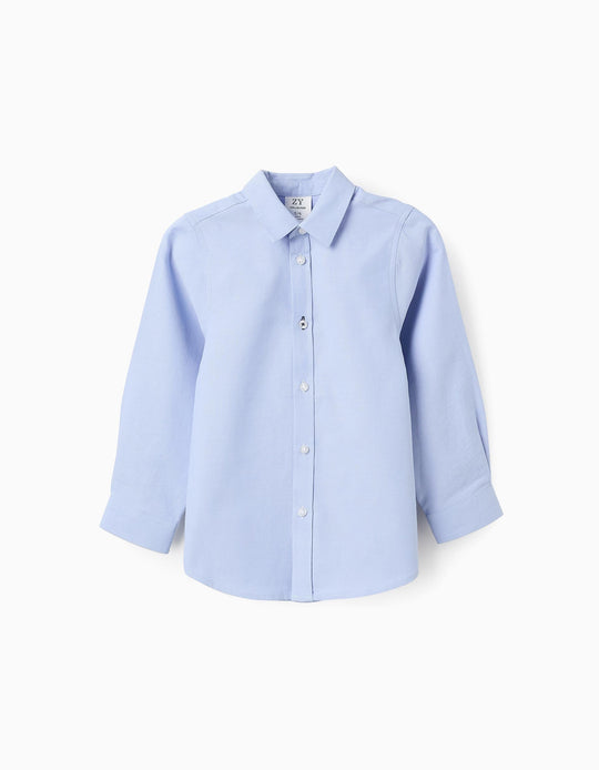 Shirt in Cotton Oxford for Boys, Blue