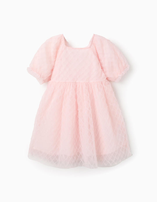 Voluminous Tulle Dress for Girls, Pink