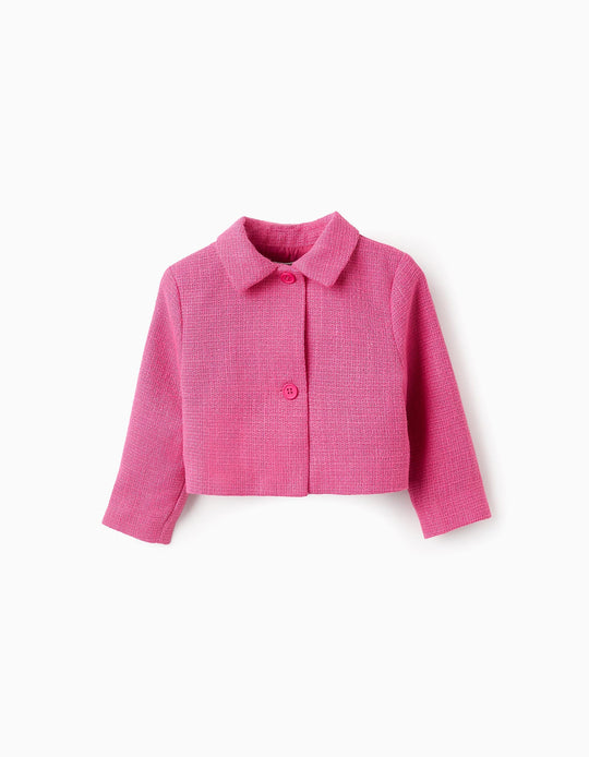 Tweed Jacket for Baby Girls, Pink