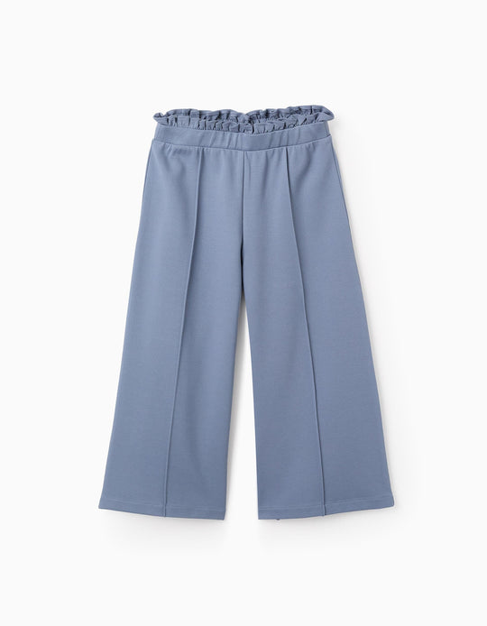 بنطال واسع الساق بونتي روما للبنات، أزرق