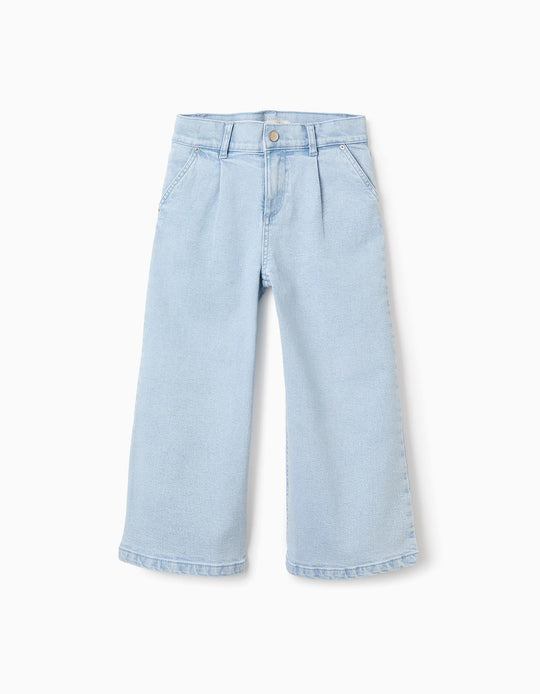 Denim Trousers for Girls 'Wide Leg', Light Blue