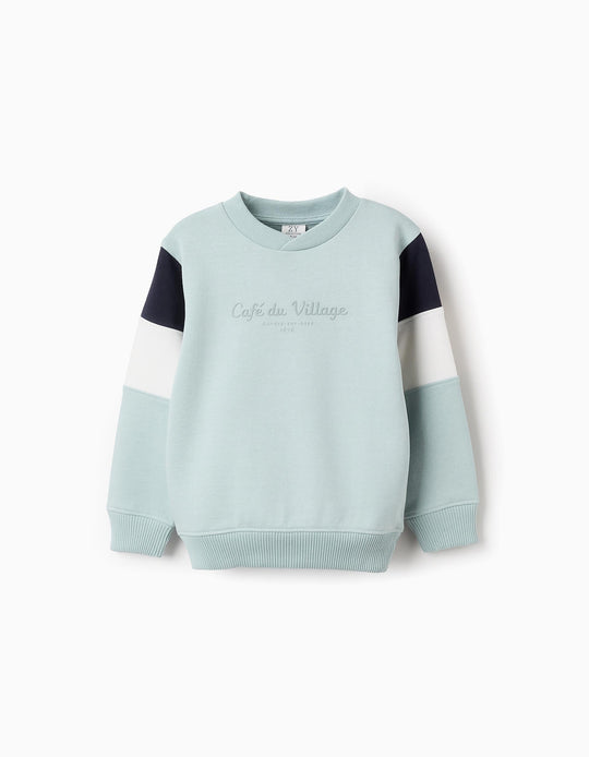 Cotton Sweatshirt with Colour block for Boys 'Brown', Multicolour