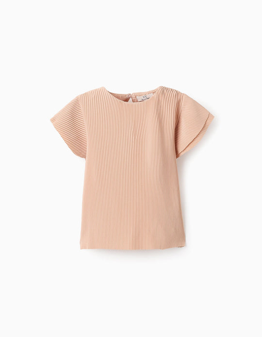 تيشيرت بليسيه للمواليد البنات، بيج