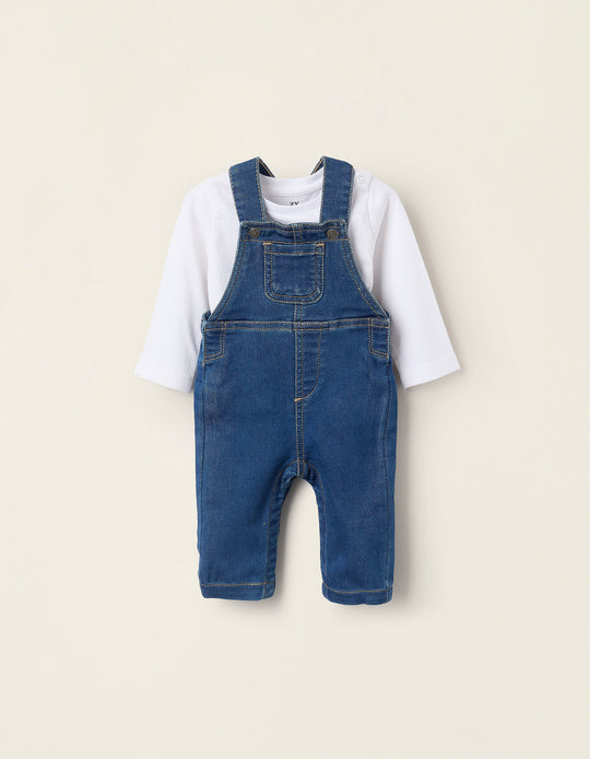 بدي + دنغري جينز للمواليد قارب، أبيض/أزرق