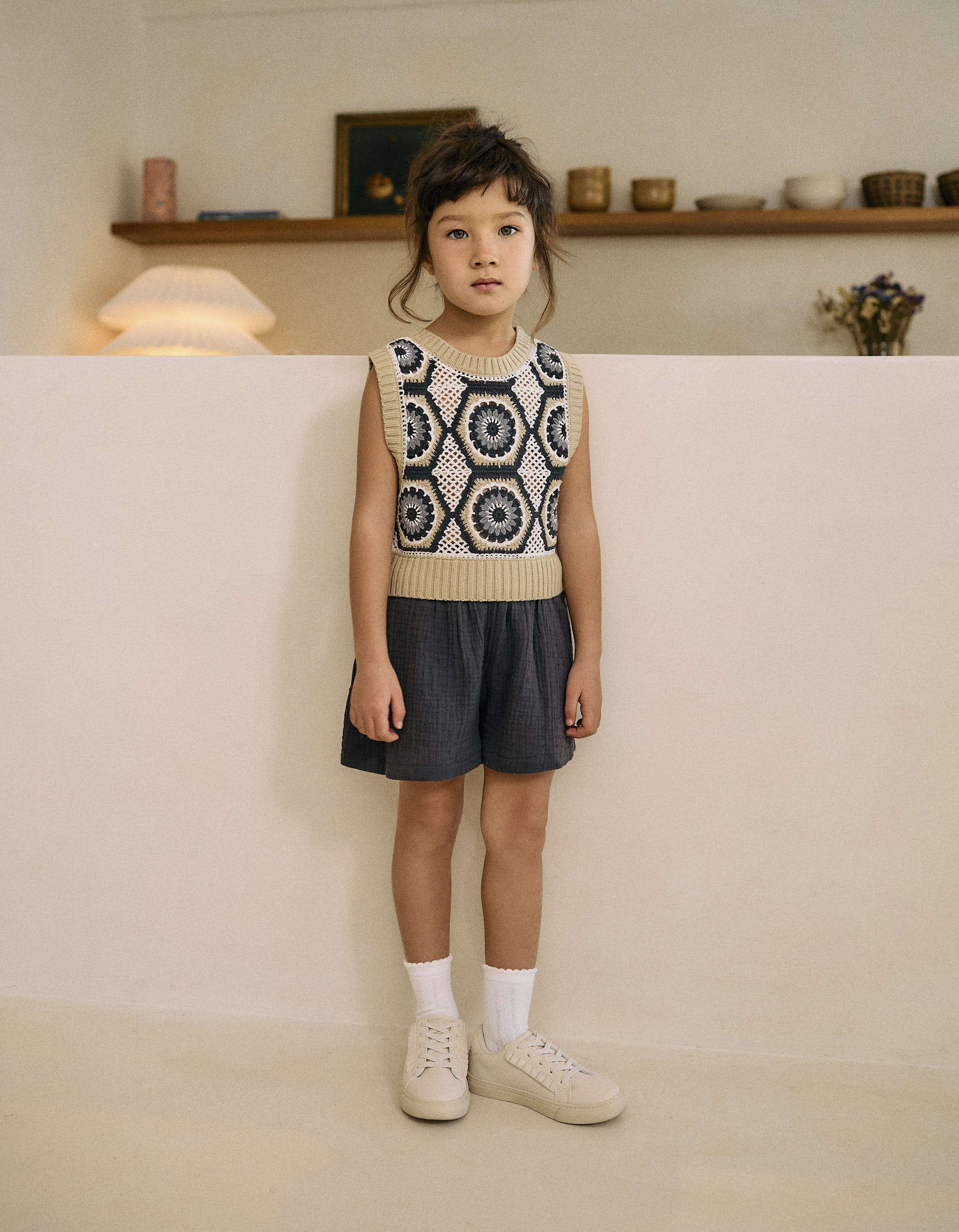 Bamboo Shorts for Girls, Grey | La vie en Rose | KSA