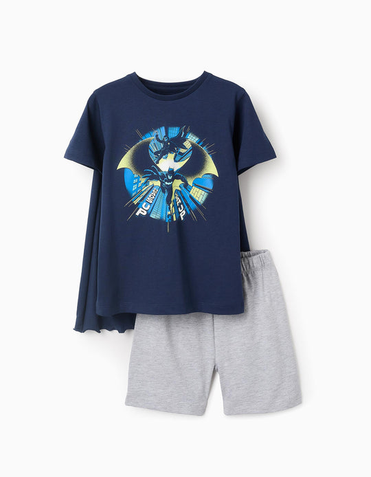 بيجاما بكيب للأولاد باتمان، أزرق/رمادي