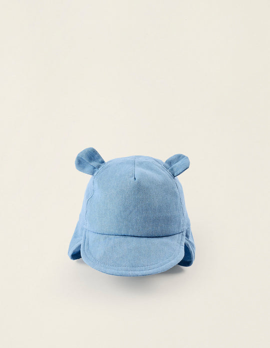 Legionnaire Hat with Ears for Newborns and Babies, Blue