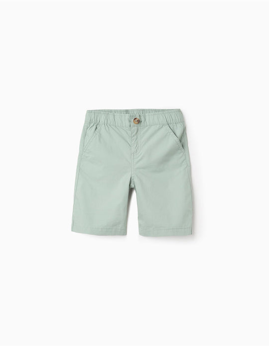 Cotton Poplin Shorts for Boys 'Midi', Green