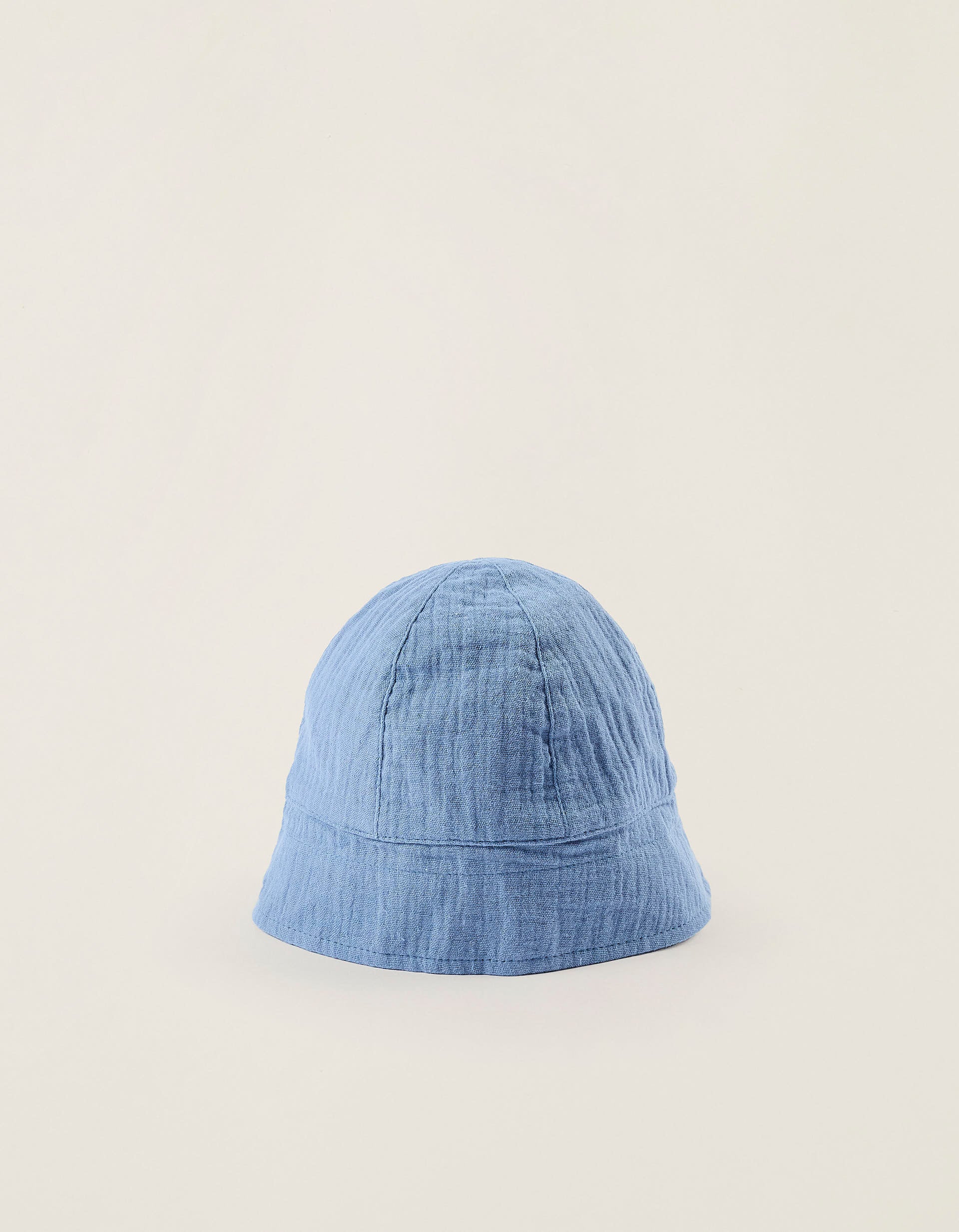 Cotton Hat with Side Straps for Newborns and Babies, Blue | La vie en Rose | KSA