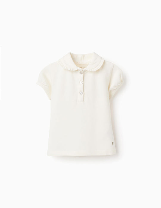 بولو بكشاكش للبنات الرضع، أبيض