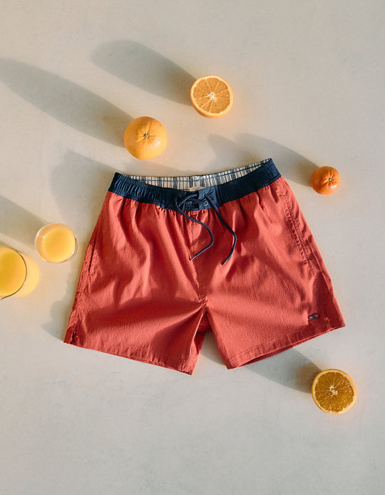 Swim Shorts for Baby Boys 'You & Me', Red