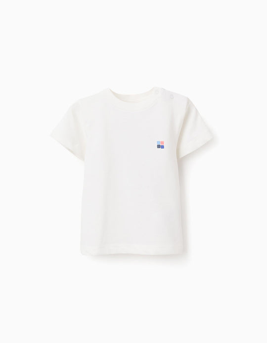 Cotton T-shirt for Baby Boys 'You & Me x Graça Paz', White