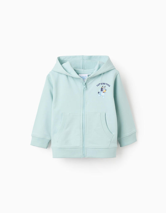 جاكيت قطن بغطاء رأس للرضّع "Bluey"، أزرق فاتح