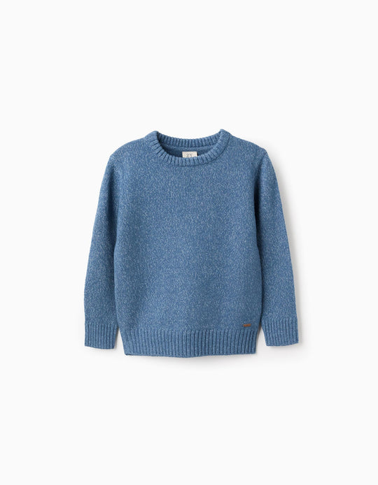 Mesh Effect Jumper for Boys, Blue