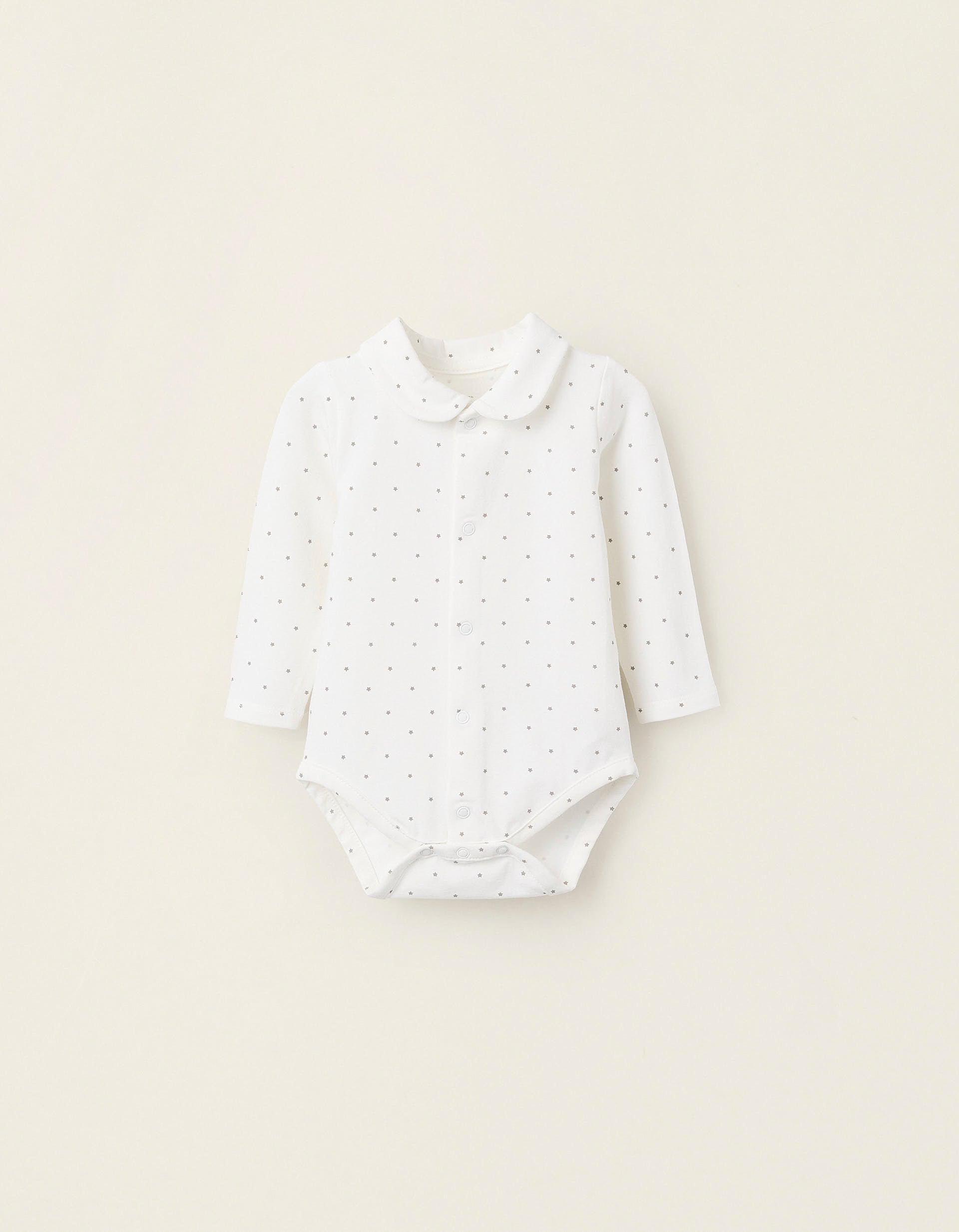 Bodysuit with Motif for Newborns 'Stars', White | Ziddy KSA