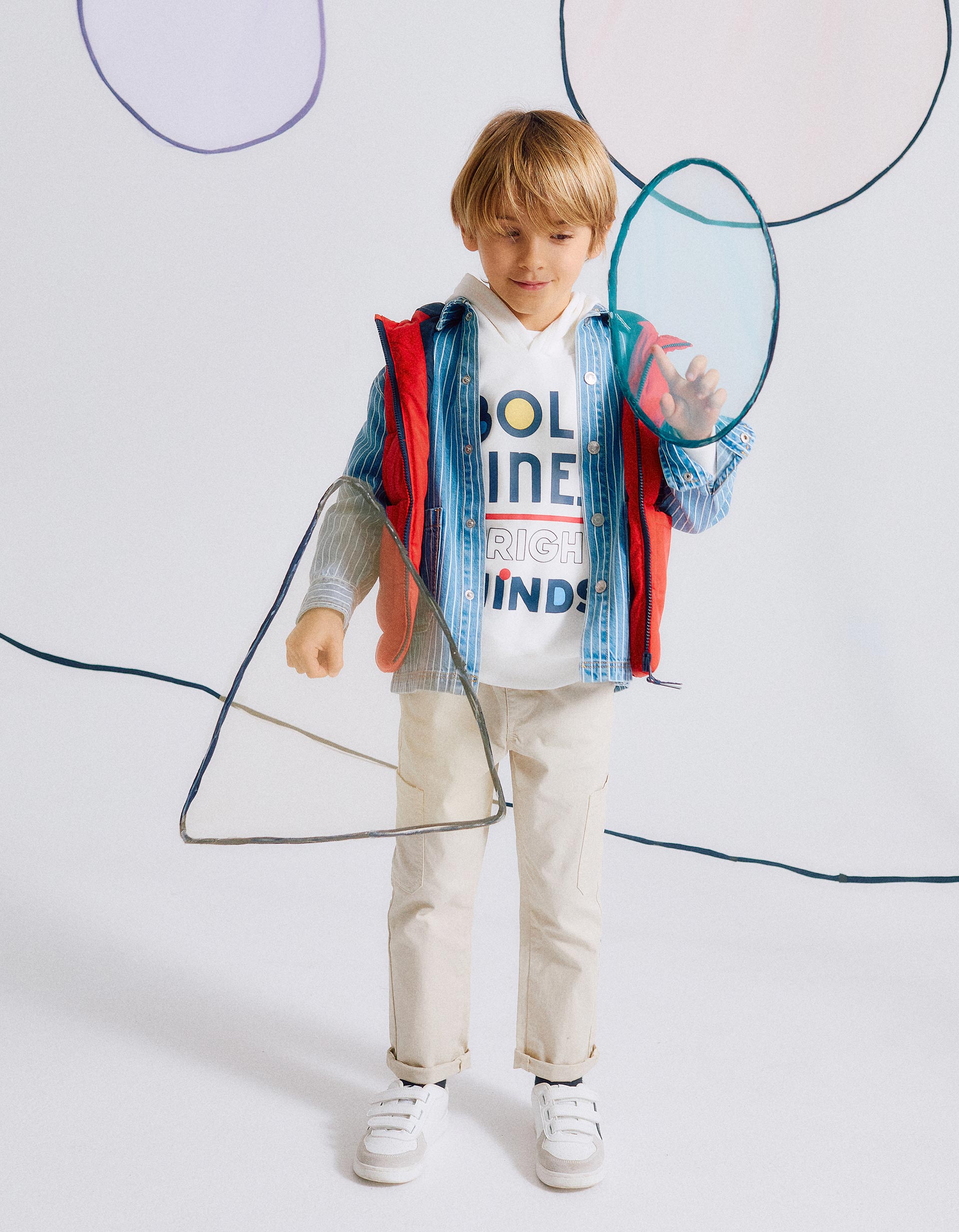 Twill Cargo Trousers for Boys, Beige | Ziddy KSA