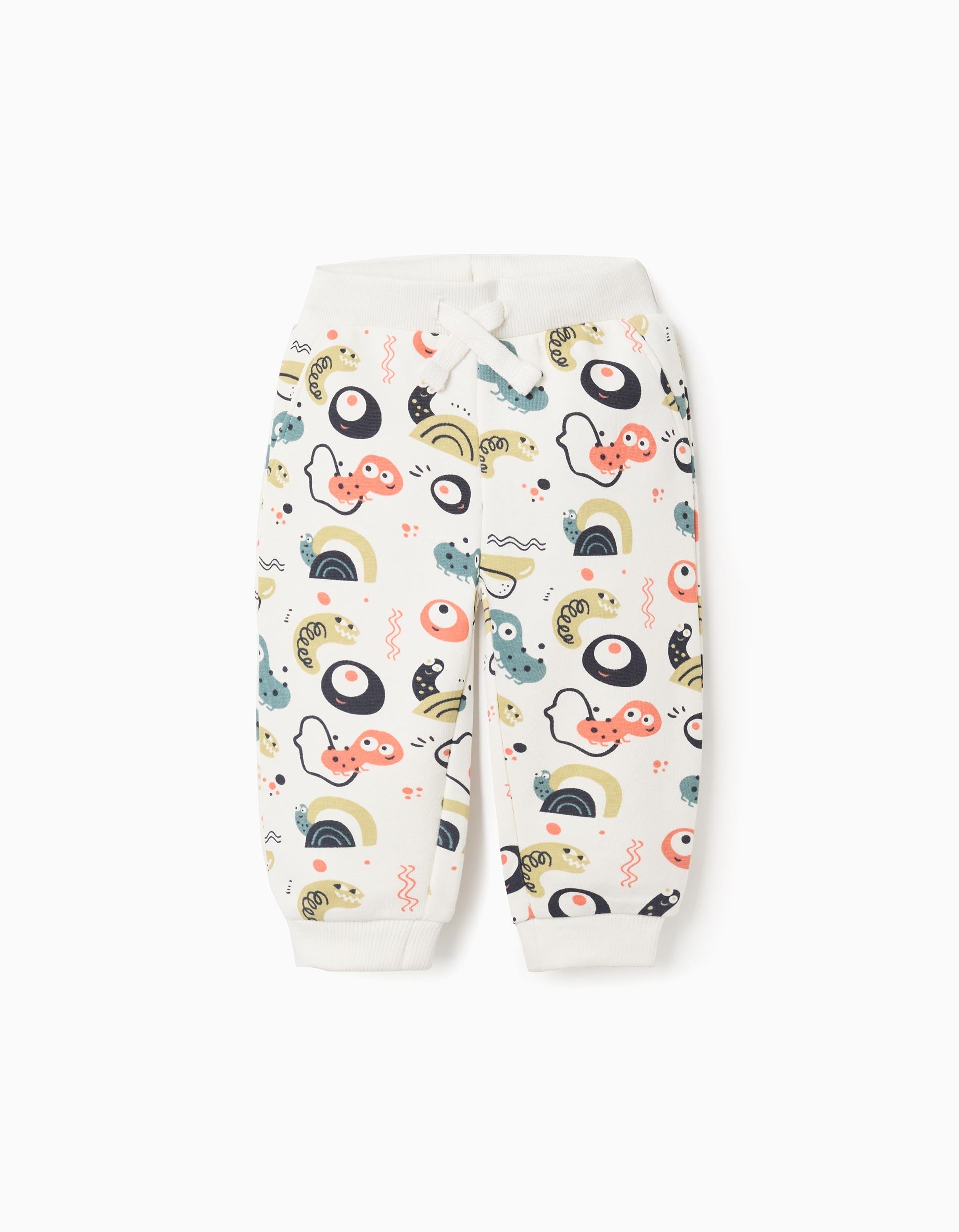 Brushed Joggers with Motif for Boys 'Bugs', White | La vie en Rose | KSA