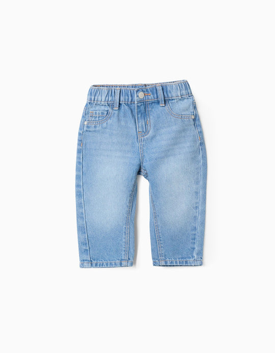 بنطال دنيم واسع للرضع الأولاد، أزرق