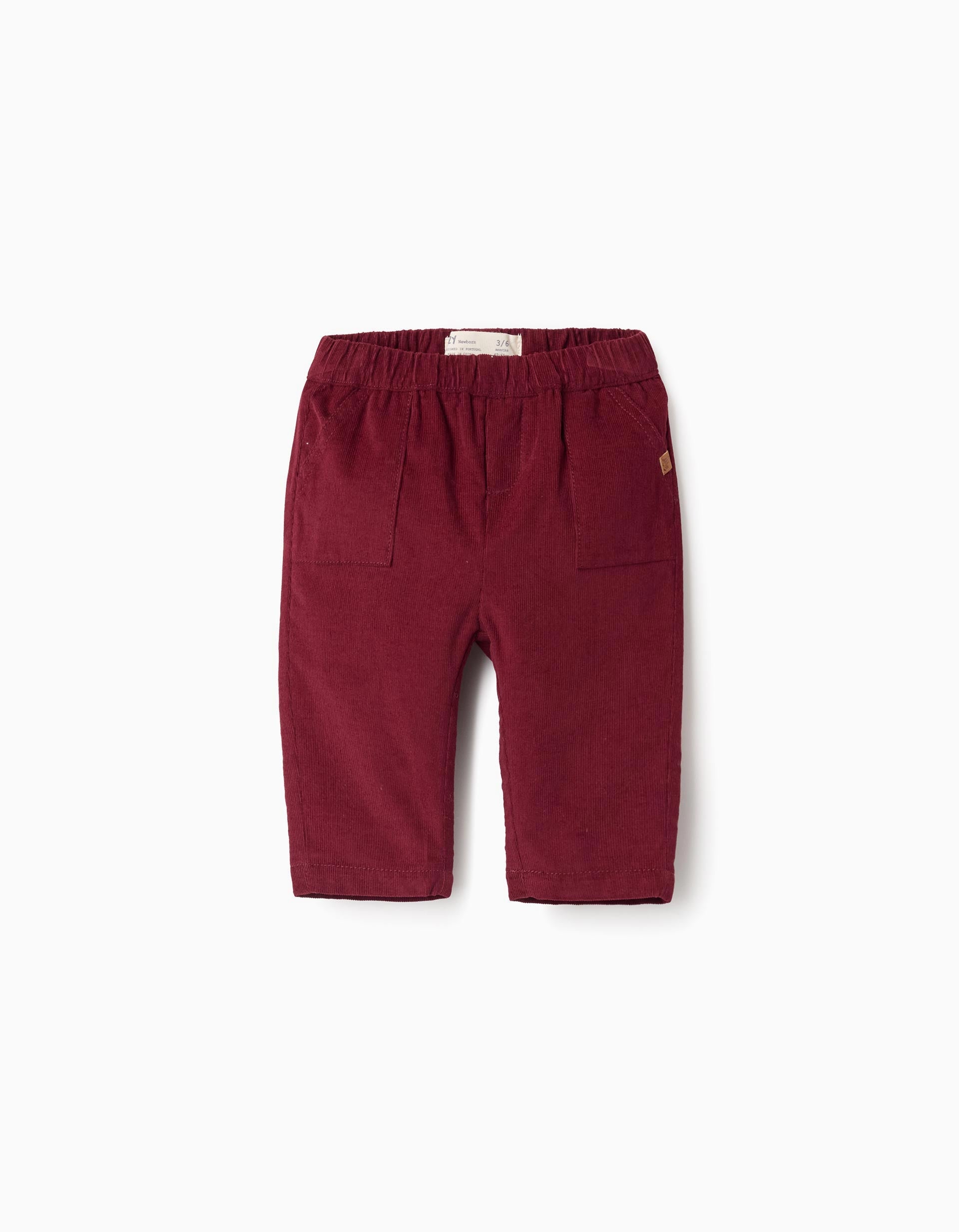 Corduroy Trousers for Newborns, Dark Red | Ziddy KSA