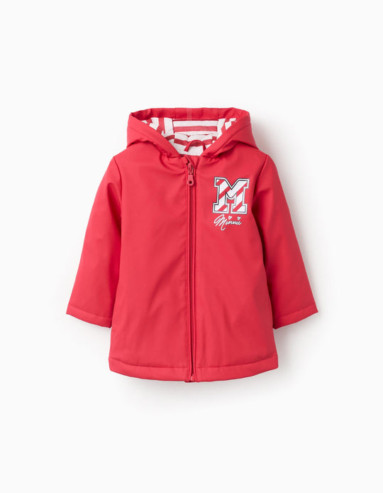 Hooded Rubber Parka for Baby Girls 'Minnie', Red