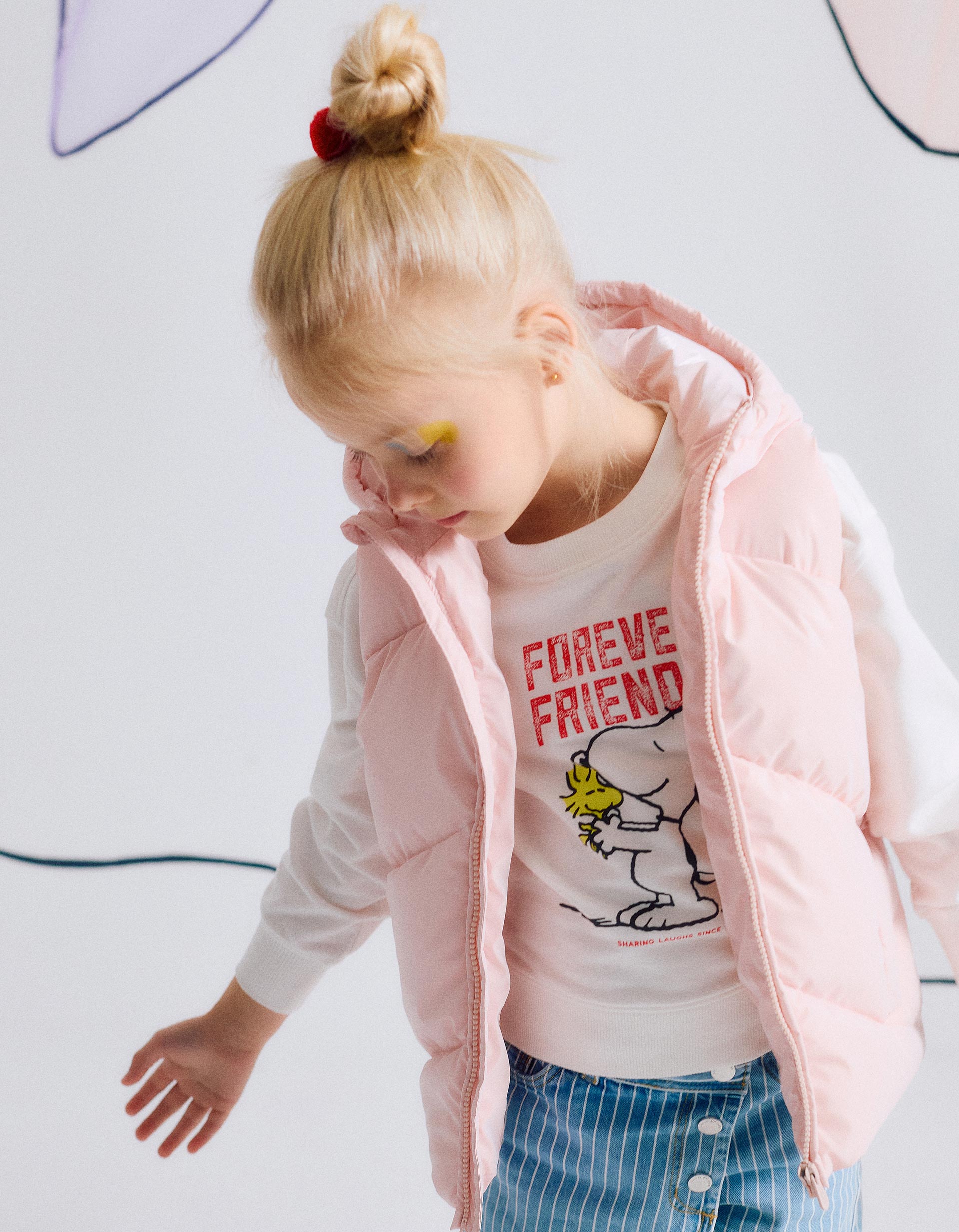 Shiny Padded Vest with Hood for Girls, Pink | Ziddy KSA