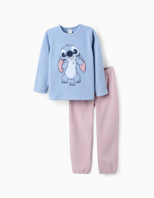 Polar Fleece Pyjamas for Girls 'Stitch', Blue/Pink