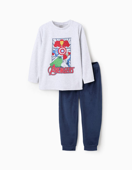 Velour Pyjama for Boys 'Avengers', Grey/Blue
