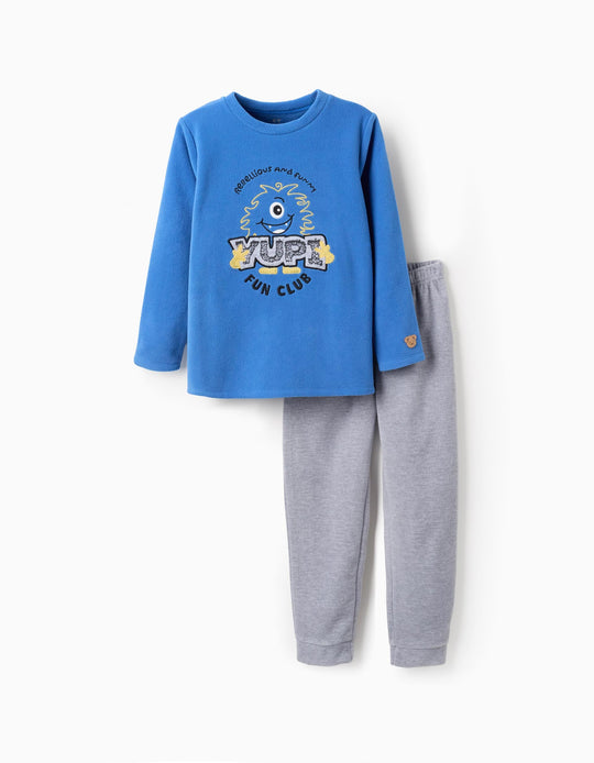Polar Fleece Pyjamas for Boys 'Yupi', Blue/Grey