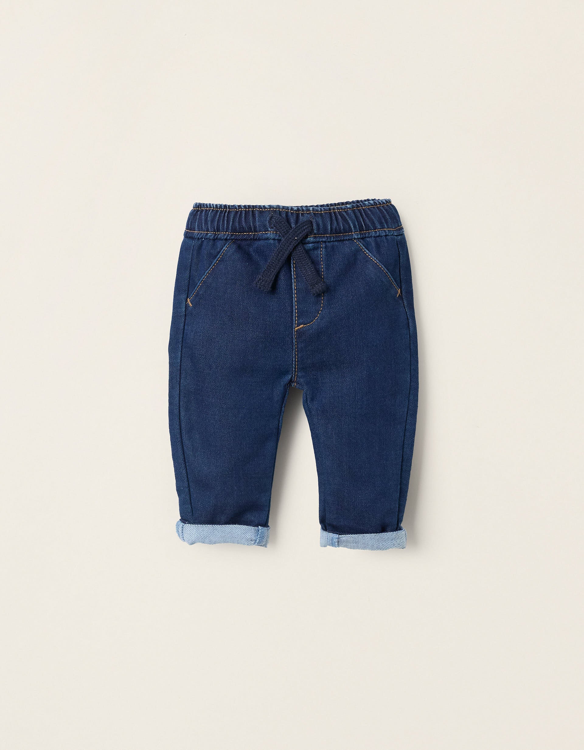 Jeans with Drawstring for Newborns, Blue | La vie en Rose | KSA