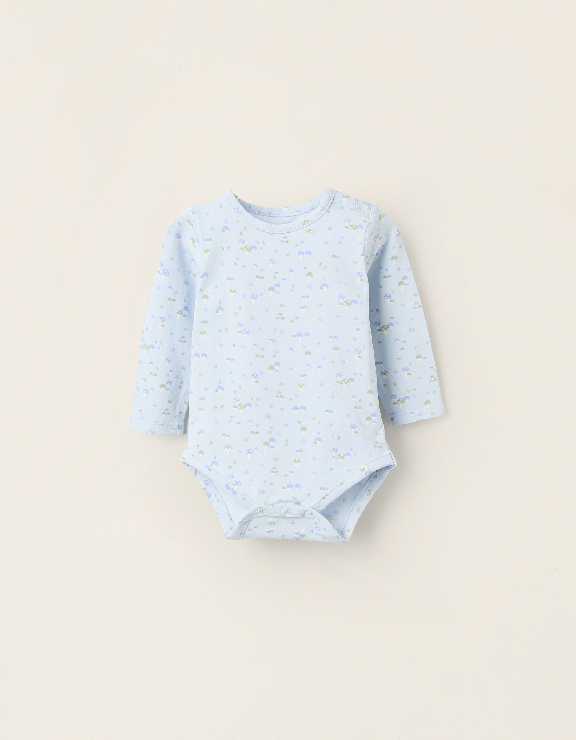 Mushroom Print Bodysuit for Newborns, Blue | Ziddy KSA