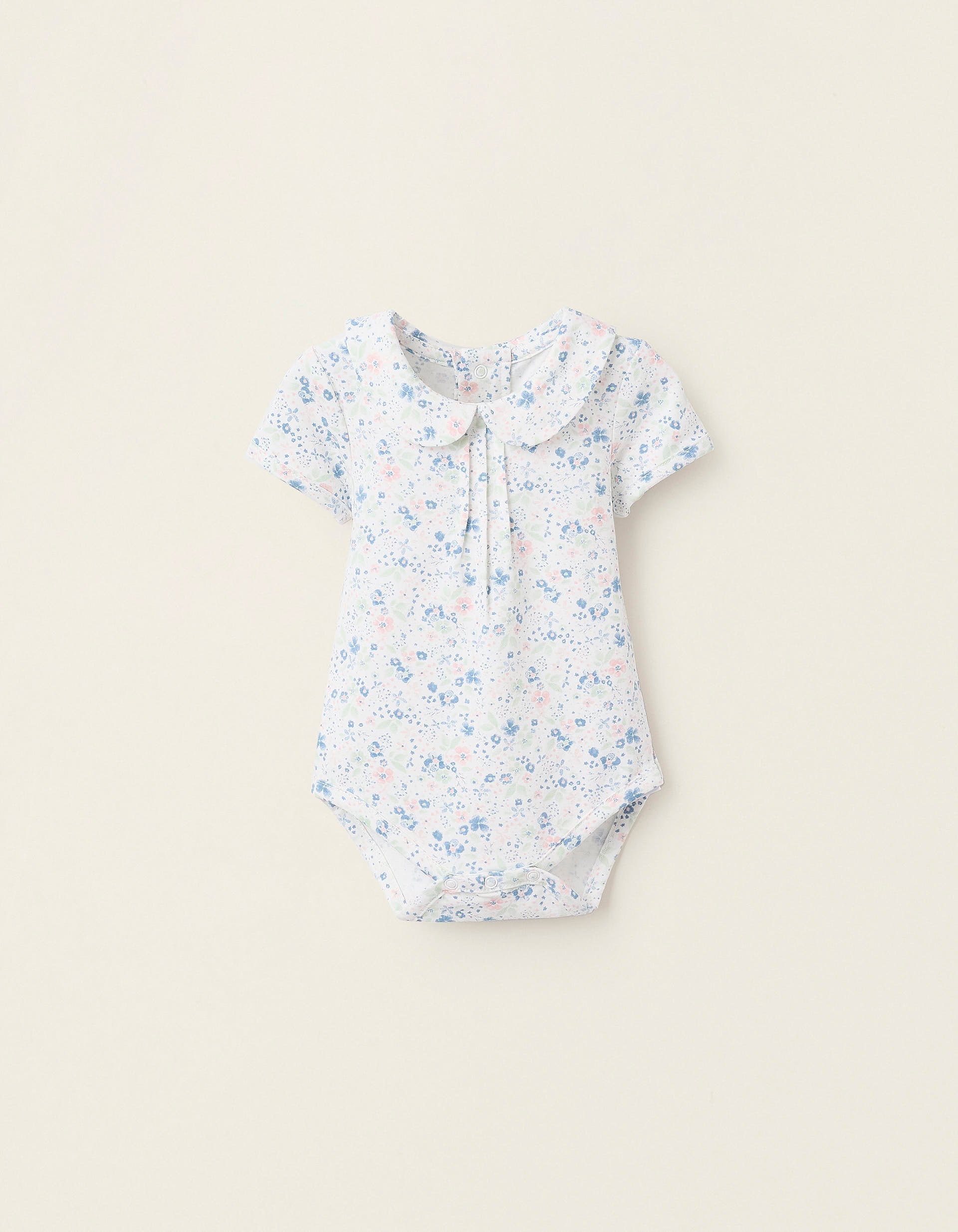 Floral Bodysuit for Newborn Girls, White/Blue/Green/Pink | La vie en Rose | KSA