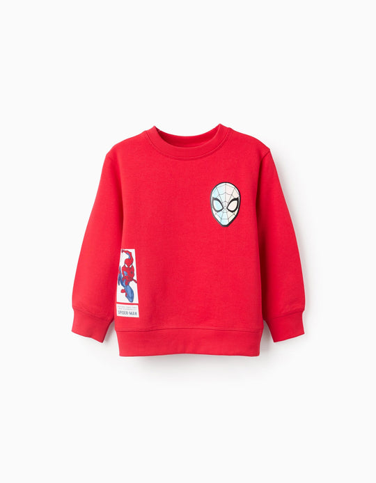 Cotton Sweatshirt for Boys 'Spider-Man', Red