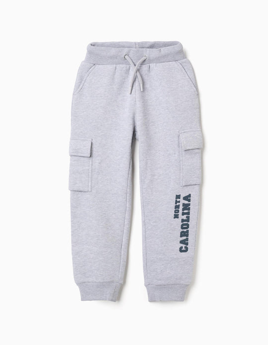 Cargo Joggers with Print for Boys 'North Carolina', Grey
