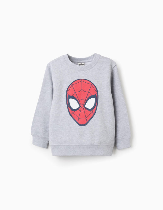 Sweatshirt with Print for Boys 'Spider-Man', Grey
