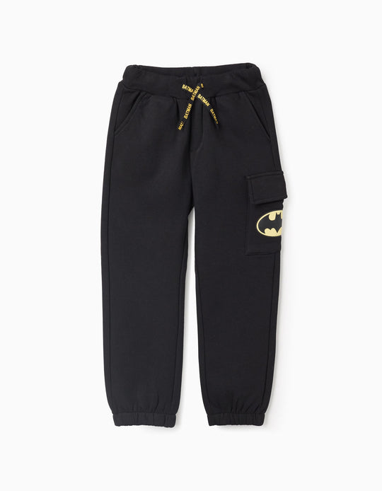 Cargo Pocket Joggers for Boys 'Batman', Black