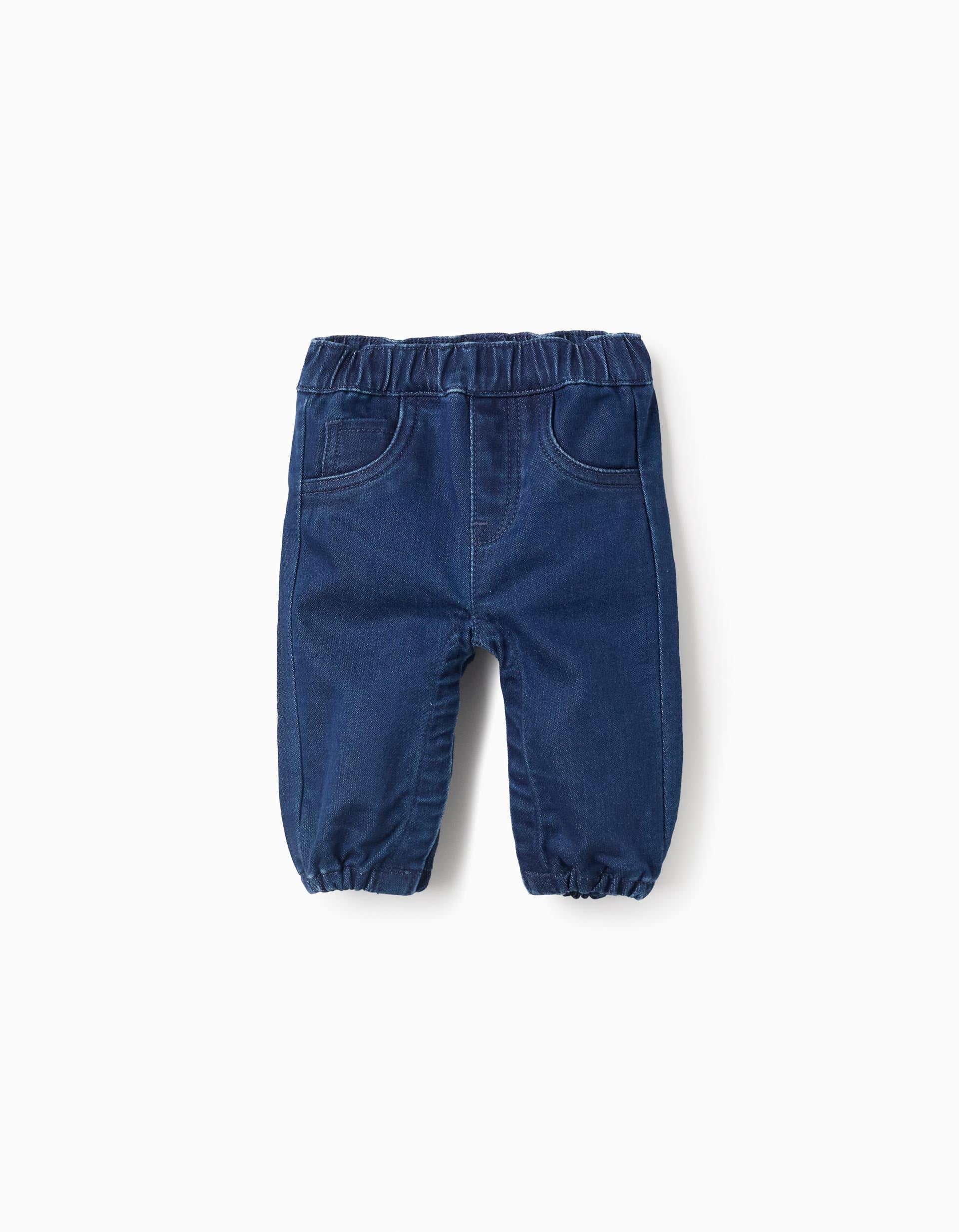 Jeans with Press Studs for Newborns, Blue | Ziddy KSA