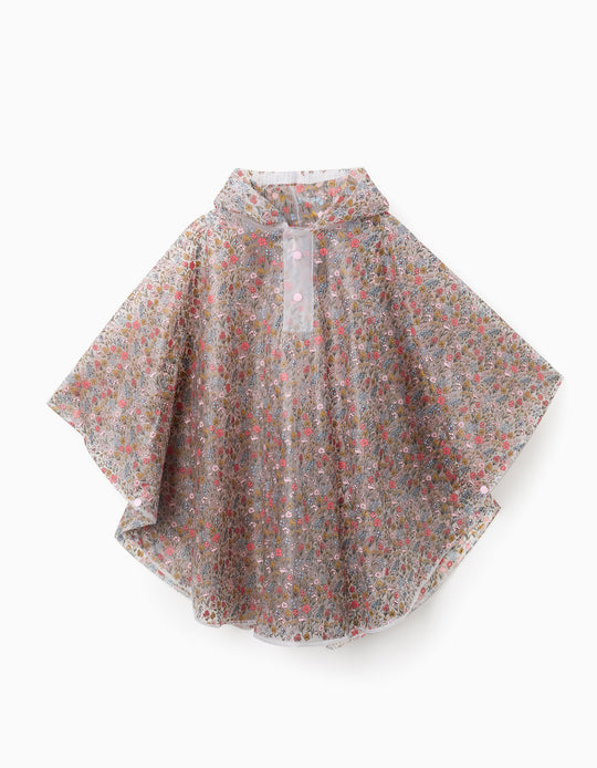 معطف مطر شفاف، بيج فاتح، 4/5 سنوات