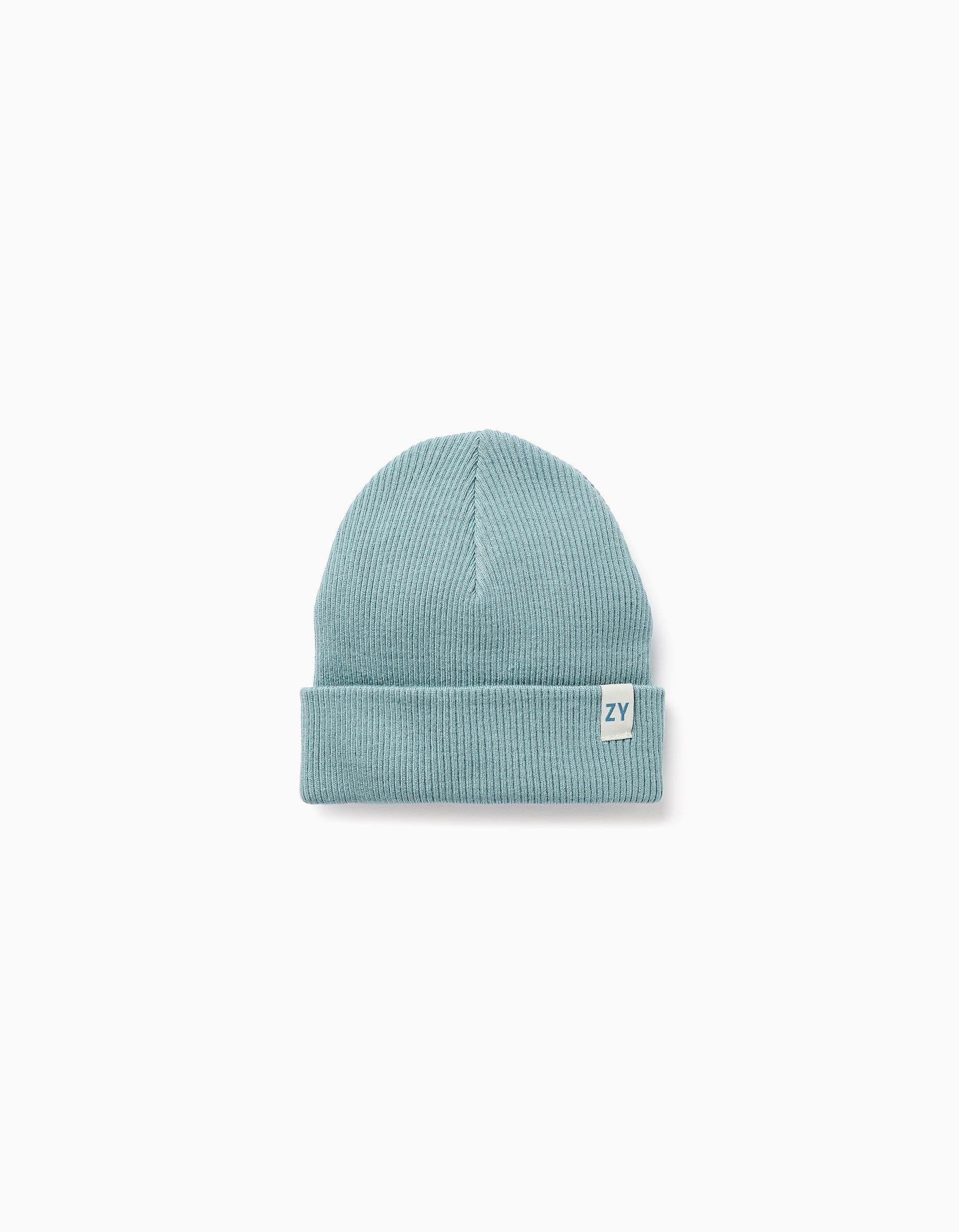 BEANIE WOVEN LABEL, LIGHT BLUE, SMS | Ziddy KSA