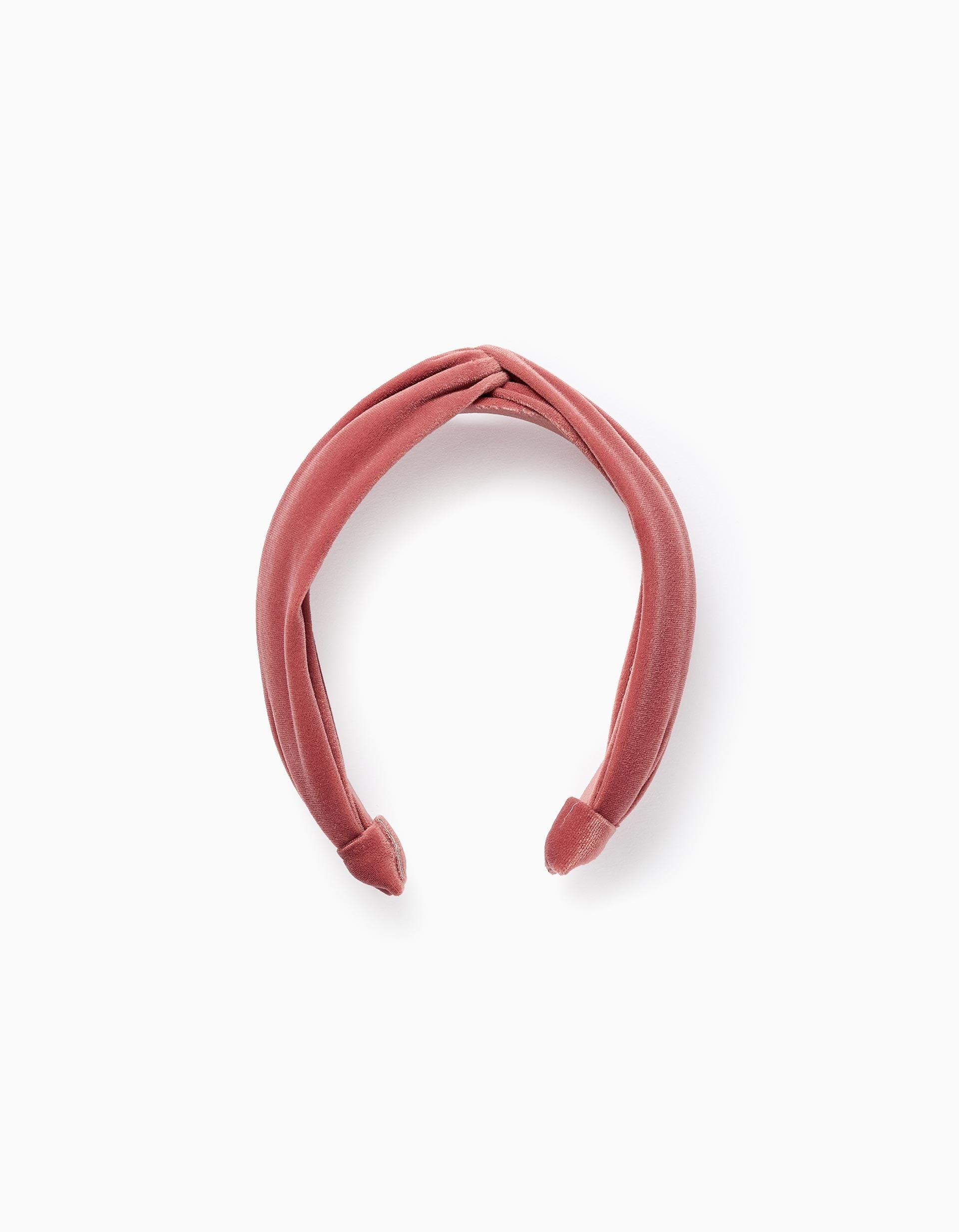 Velour Headband with Knot for Babies and Girls, Pink | Ziddy KSA