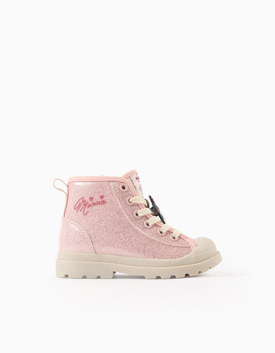 Boots with Glitter for Baby Girls 'Minnie', Pink/Beige