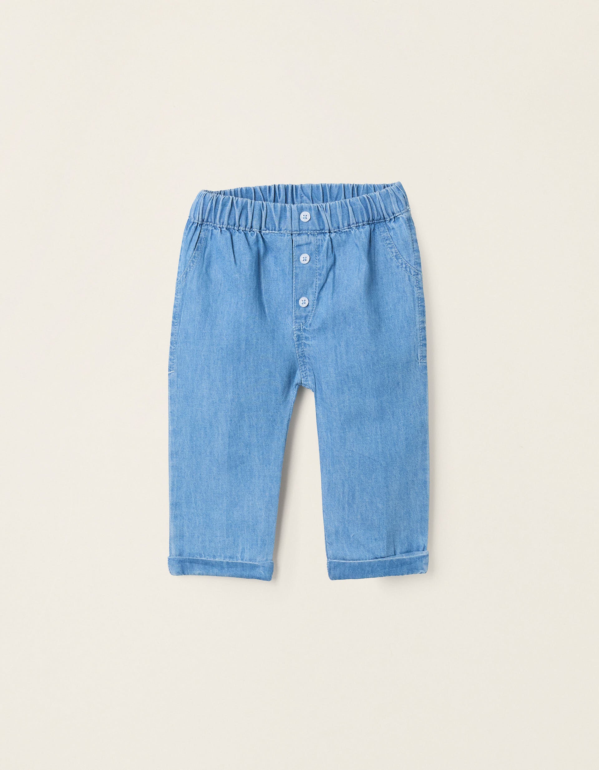 Light Cotton Jeans for Newborns, Blue | La vie en Rose | KSA
