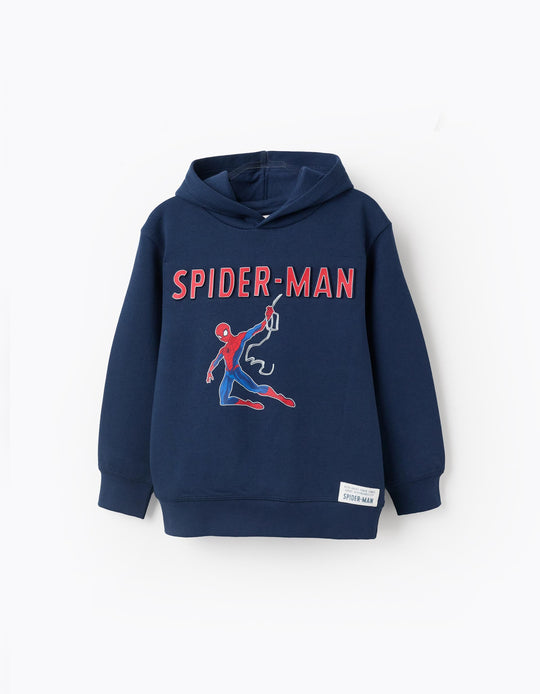 Hooded Sweatshirt for Boys Spider-Man, Dark Blue