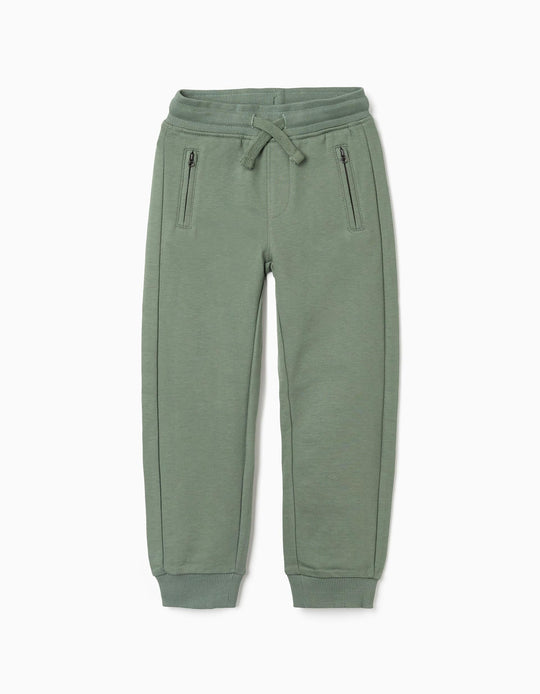 Joggers with Sealed Pockets for Boys 'Slim', Green