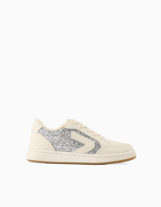 أحذية رياضية لامعة للفتيات "ZY Move"، بيج