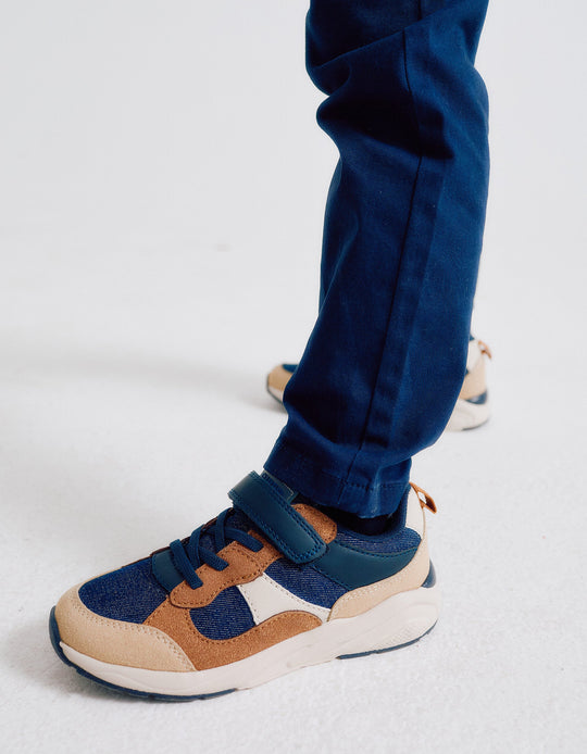 أحذية ZY Superlight Runner للأولاد، أزرق/جملي