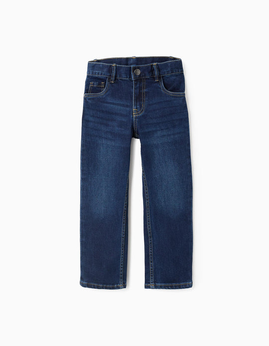 Straight Fit Jeans for Boys, Dark Blue